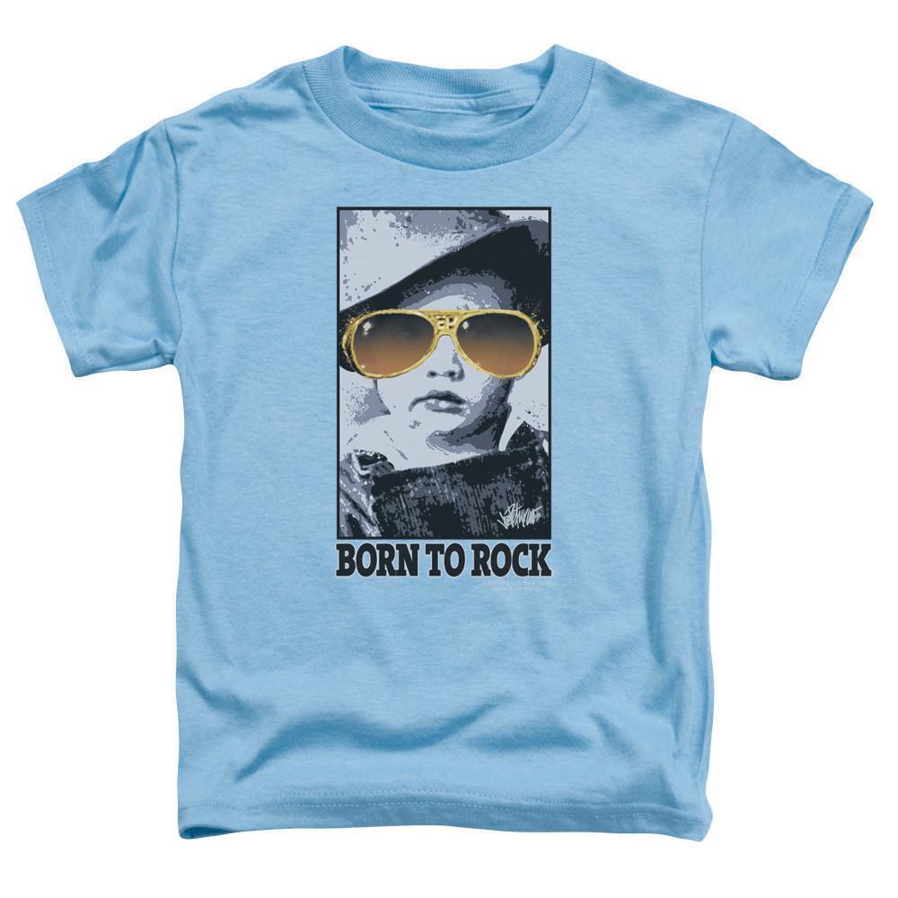 Elvis Presley Born To Rock T Shirt Carolina Blue